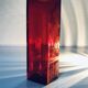 Vintage vase • red glass • 1970's