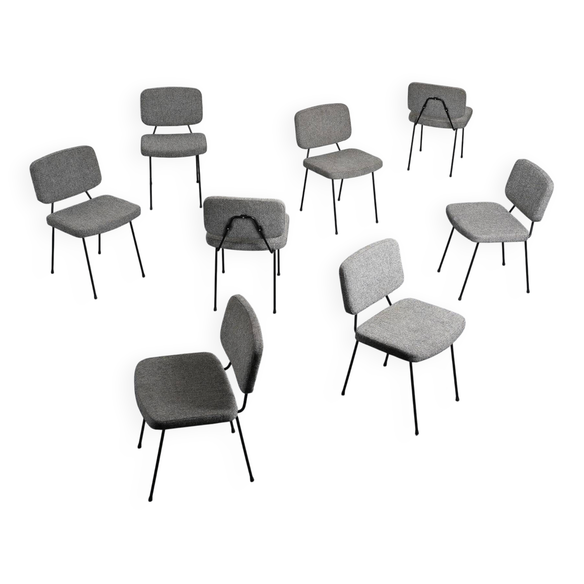Set of 8 F0907 Moulin chairs by Pierre Paulin, Artifort around 2000.