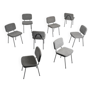 Suite de 8 chaises F0907 - pierre