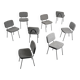 Set of 8 F0907 Moulin chairs by Pierre Paulin, Artifort around 2000.