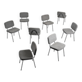 Set of 8 F0907 Moulin chairs by Pierre Paulin, Artifort around 2000.