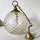 Suspension boule vintage verre ambré