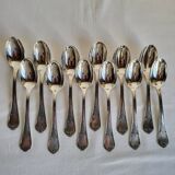 12 Small Silver-Plated Metal Spoons Guildar Silversmith