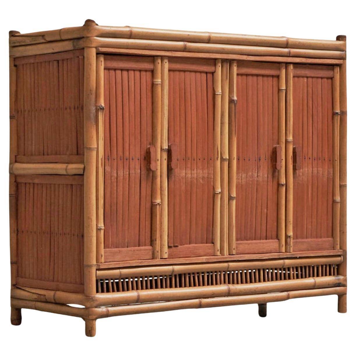 Mid-Century Bamboo Wardrobe from the 1960s