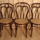 Série de x6 chaises bistrot Hofmann modèle aile d'ange