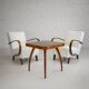 Paire de fauteuils de Jindřich Halabala, fauteuils de salon tchèques du milieu du siècle