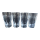 4 Engraved crystal fruit juice glasses