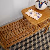 Vintage rattan bench