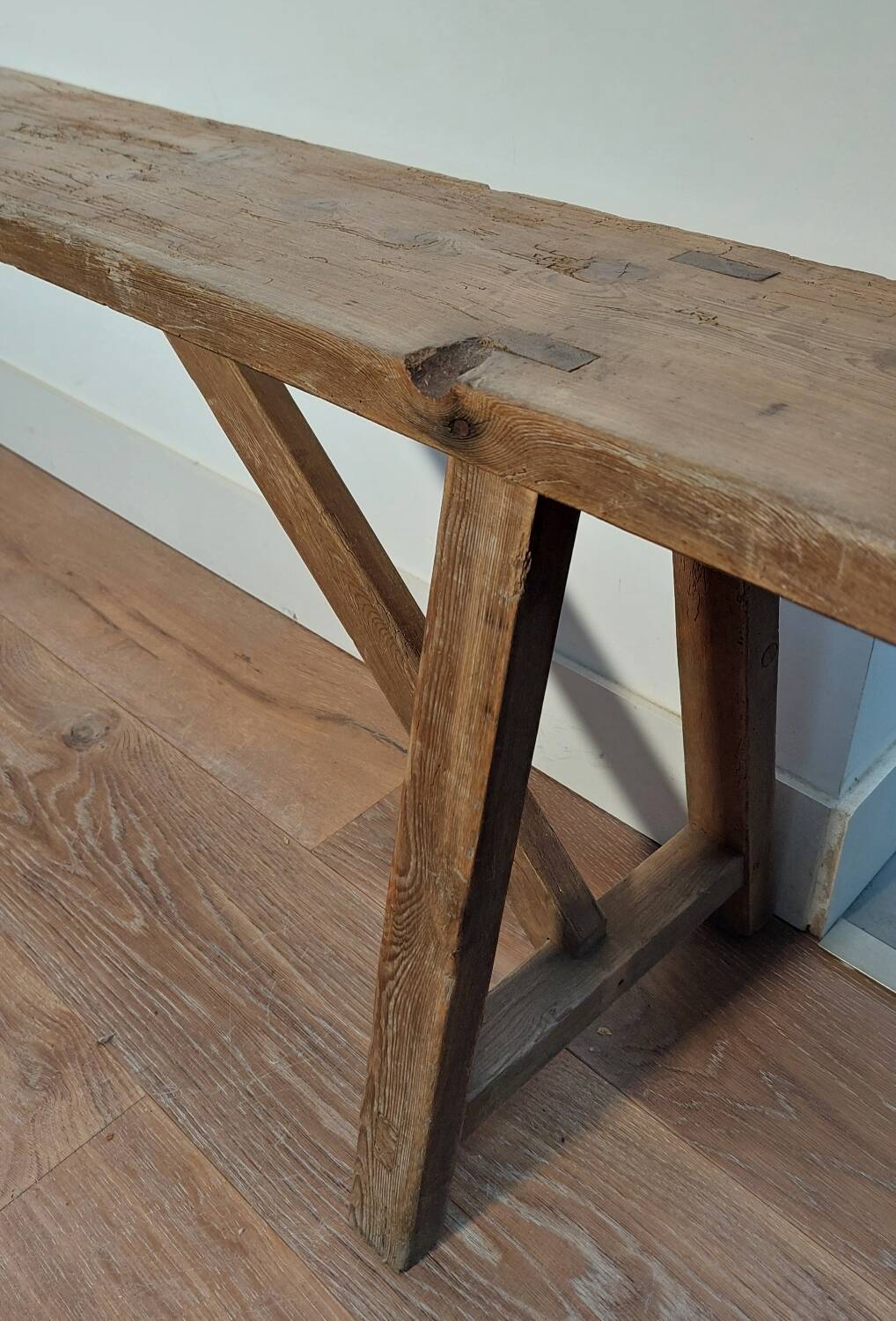 Antique pine bench