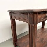 Small pine drapery table from the 1950s