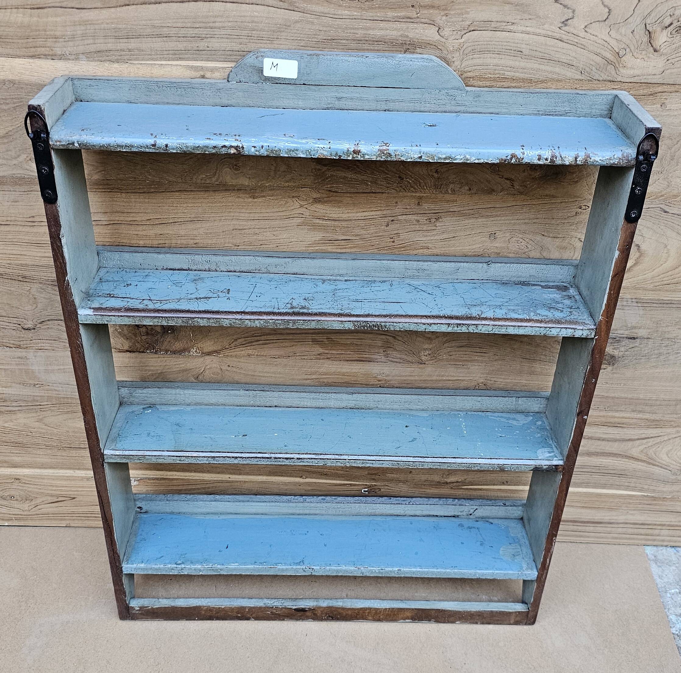 Burmese teak wall shelf