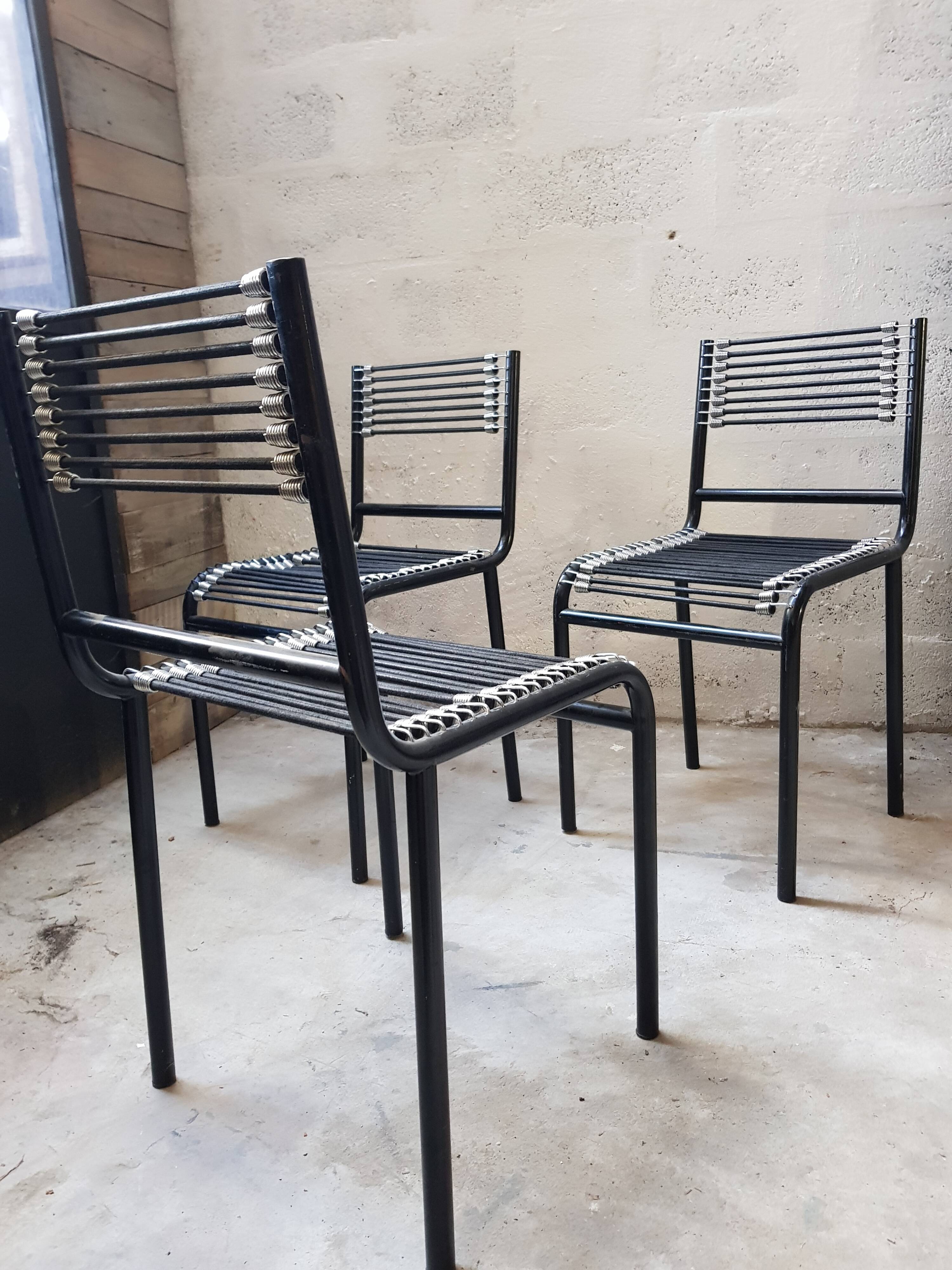6 chairs "Sandow" René Herbst