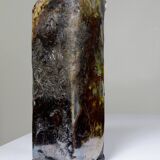 Grand vase Raku d'art pièce unique vintage signé