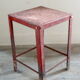 Tabouret d'atelier en métal rouge