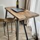 Wooden set and metal legs