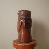 Head carved in wood African Art