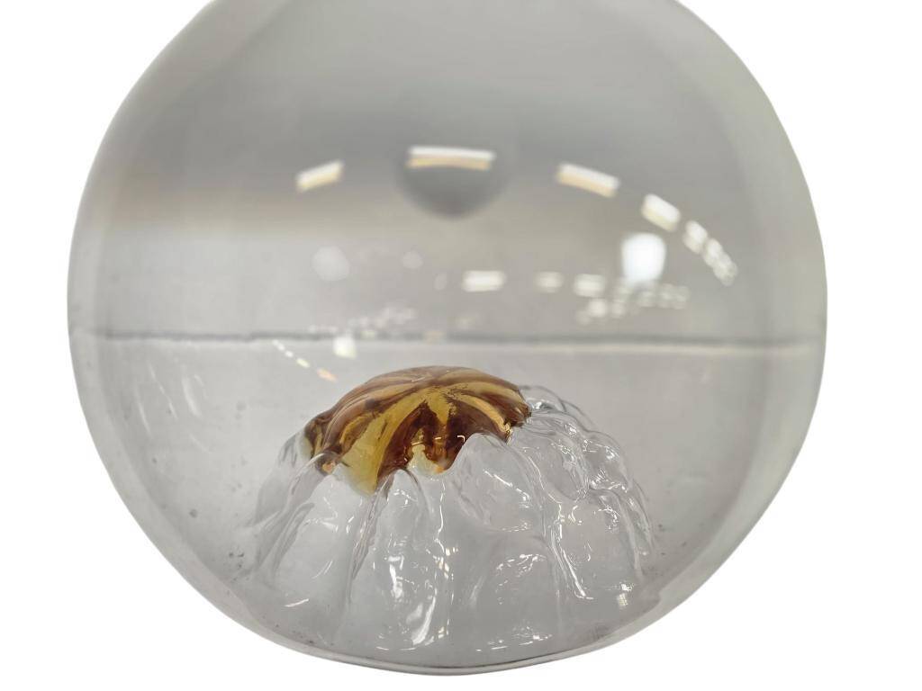 Vintage glass globe lamp / pendant lamp by Carlo Nason for Mazzega