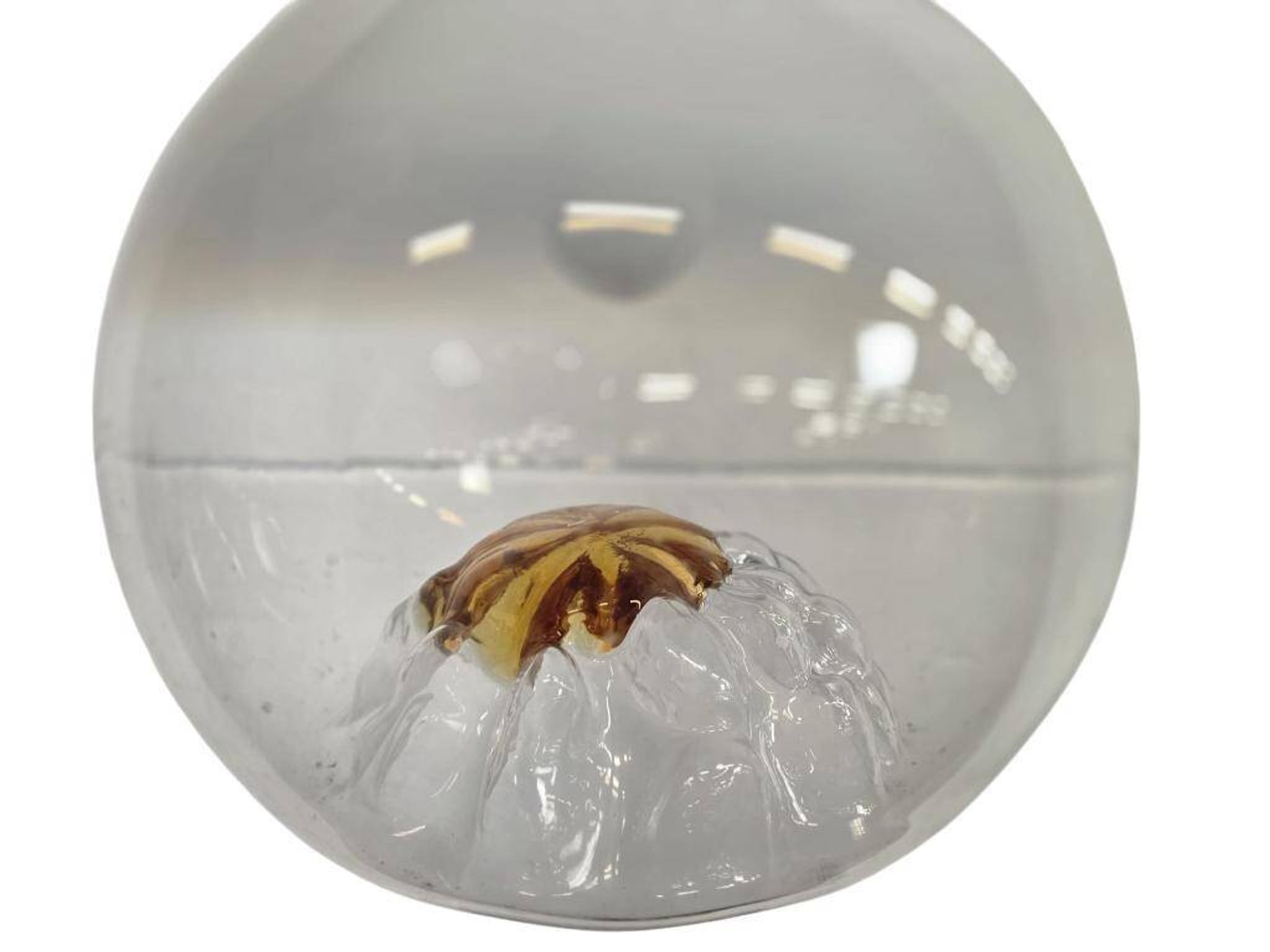 Vintage glass globe lamp / pendant lamp by Carlo Nason for Mazzega