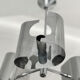 Chandelier in chromed metal and vintage stainless steel