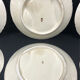 Set of 6 vintage Barbotine asparagus plates