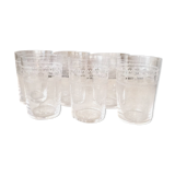 Suite of 5 glasses in crystal a cooked wine of the years 1930
