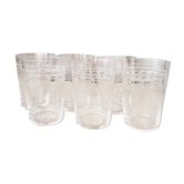 Suite of 5 glasses in crystal a cooked wine of the years 1930