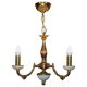 Reccagni chandelier in bronze and frosted glass.