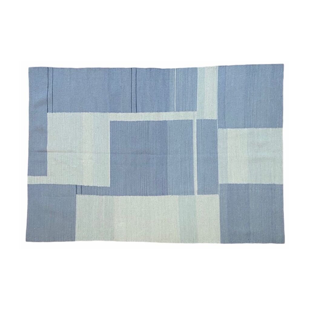 Modern blue kilim carpet