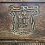 Wedding chest, coat of arms motifs, circa 1600
