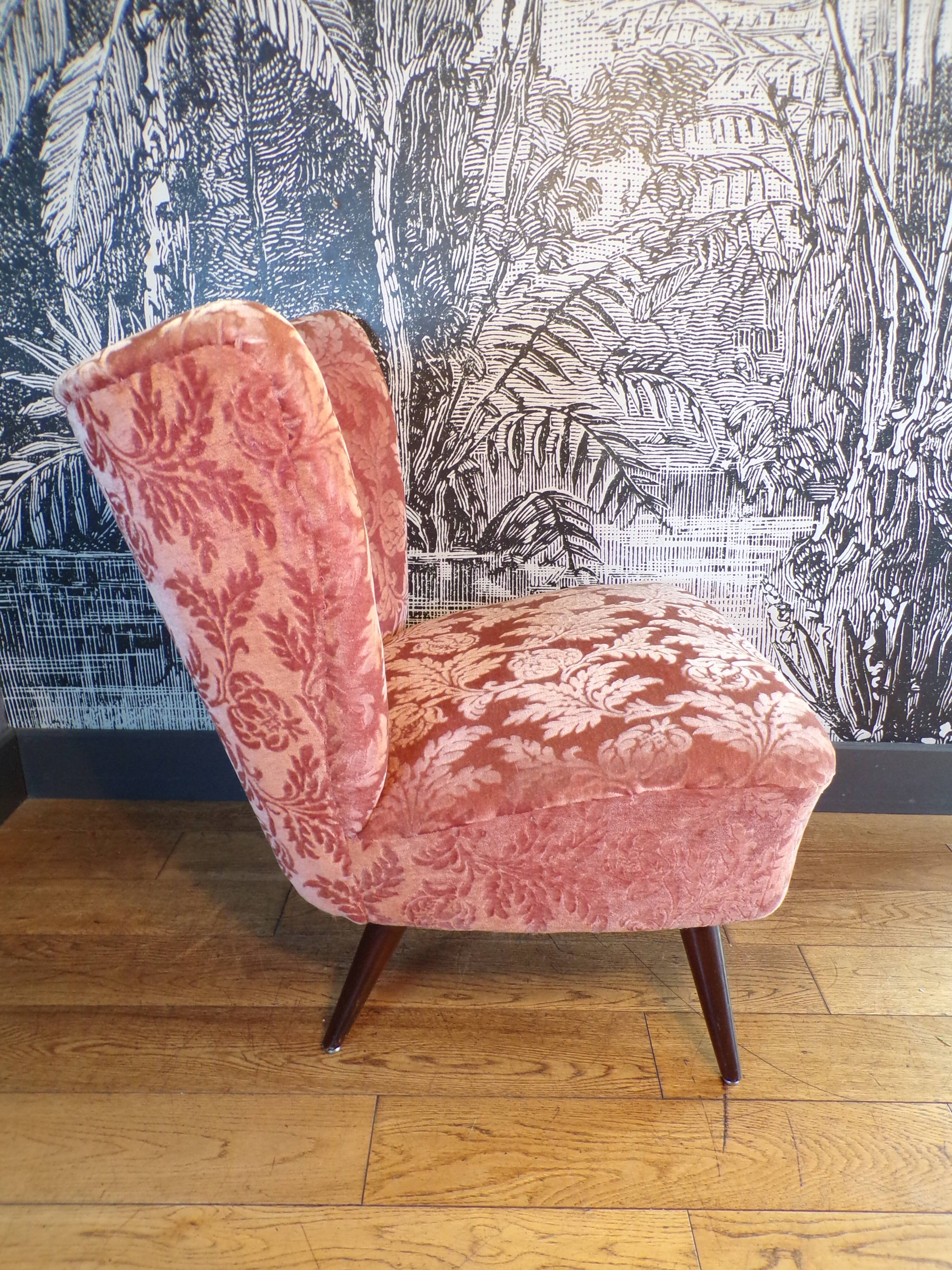 Pink cocktail armchair