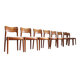 Set of 8 vintage Danish dining chairs by Niels Koefoed 1960s teak