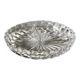Plat rond en cristal à facettes