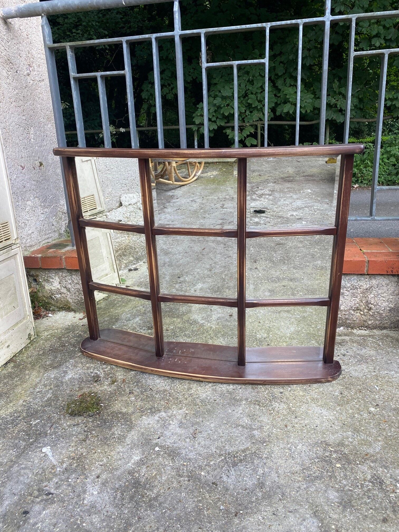 Miroir étagère multiple biseauté 94x74cm