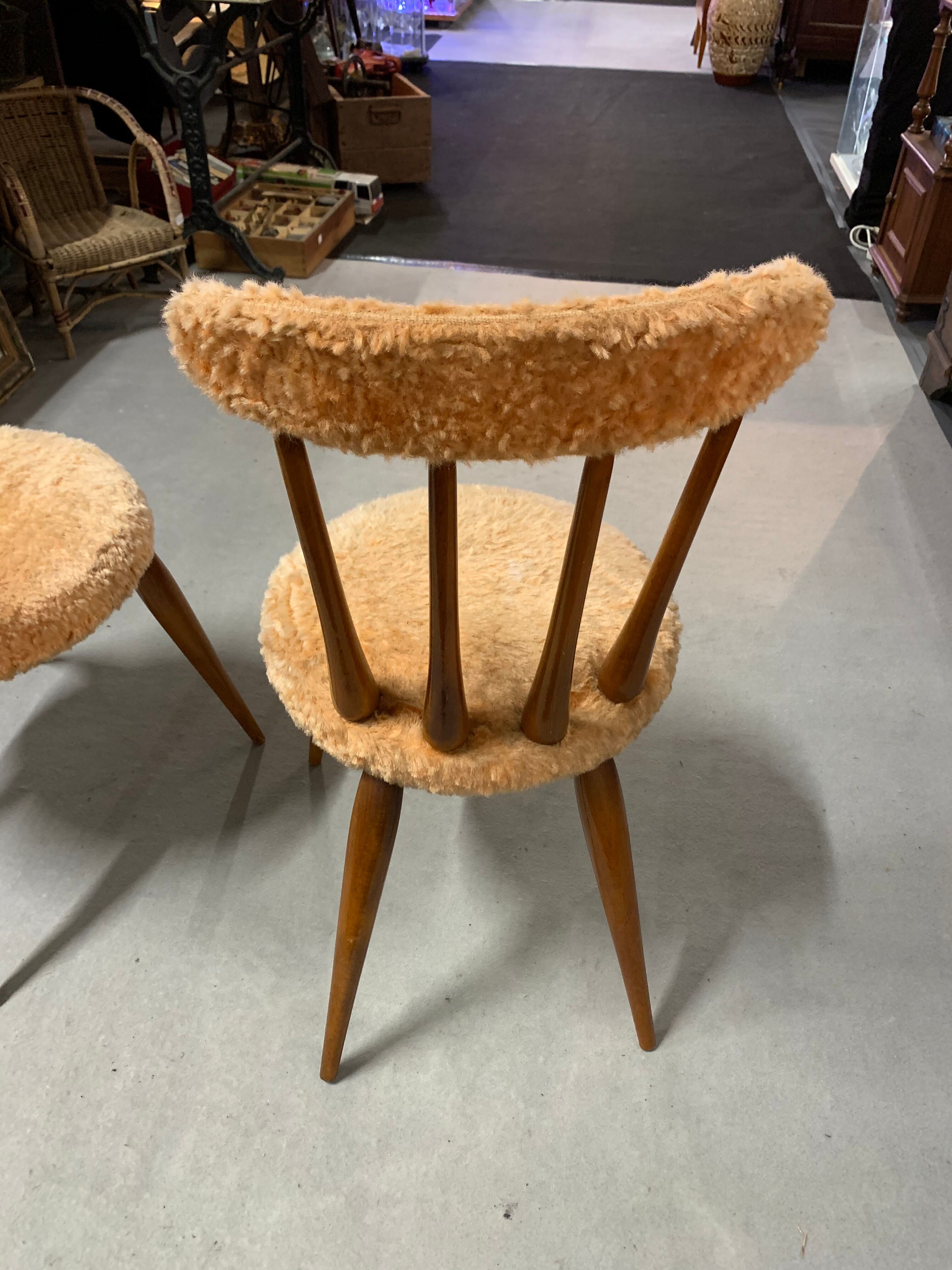 Pair of vintage moumoute chairs