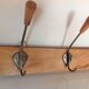 Four-headed wooden hook / vintage 60s-70s