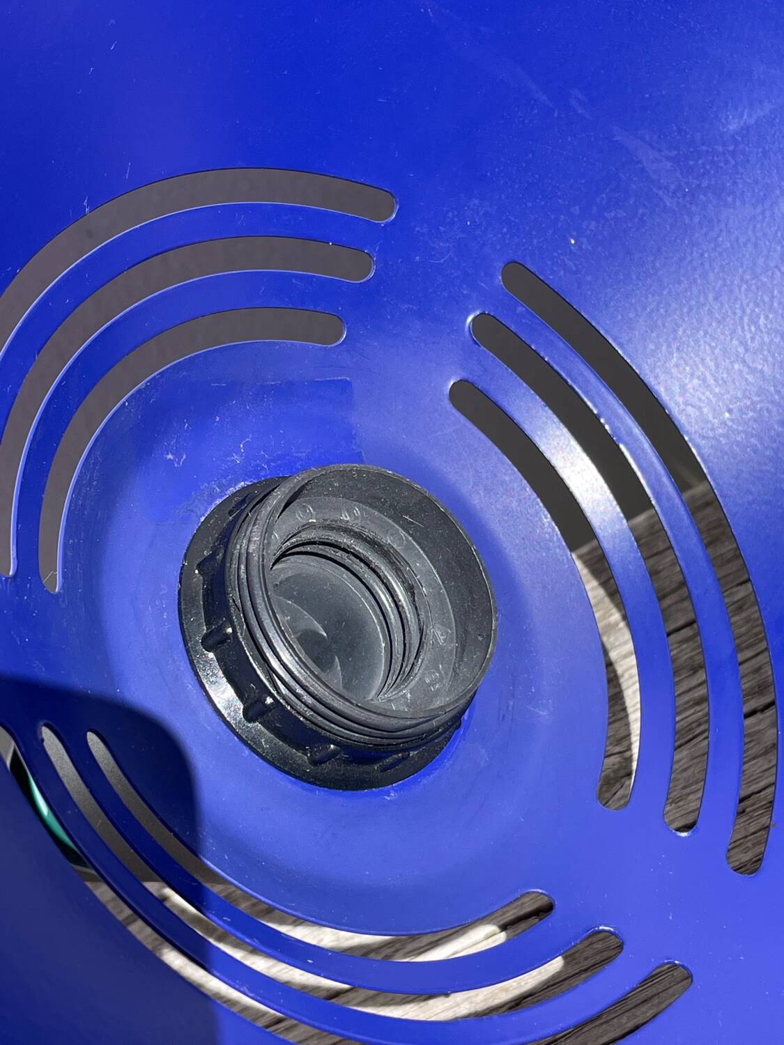 Postmodern blue metal pendant light Glossy