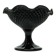 Sugar bowl, New Postmodernism, black hyalite glass, Ząbkowice, Poland, 1970s