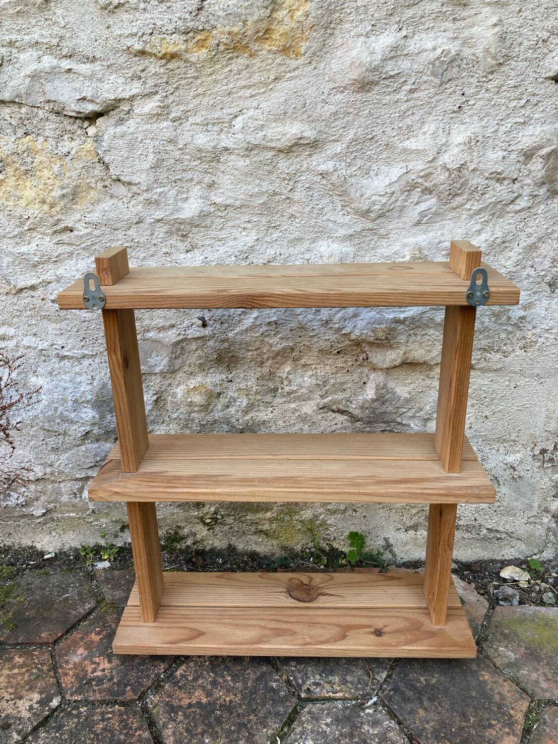 Vintage pine wall shelf