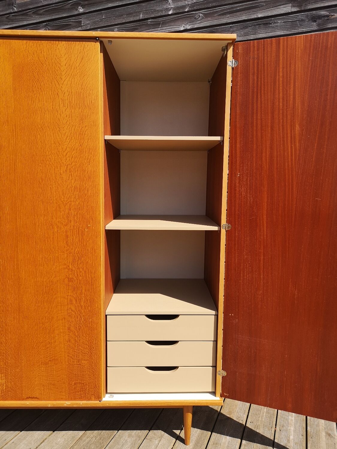 Vintage wardrobe dressing 3 doors