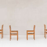 4 pine dining chairs