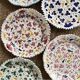 Plate 25cm ocher flowers