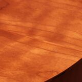Wooden side table with vintage 70s
