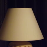Ceramic white and bronze table lamp