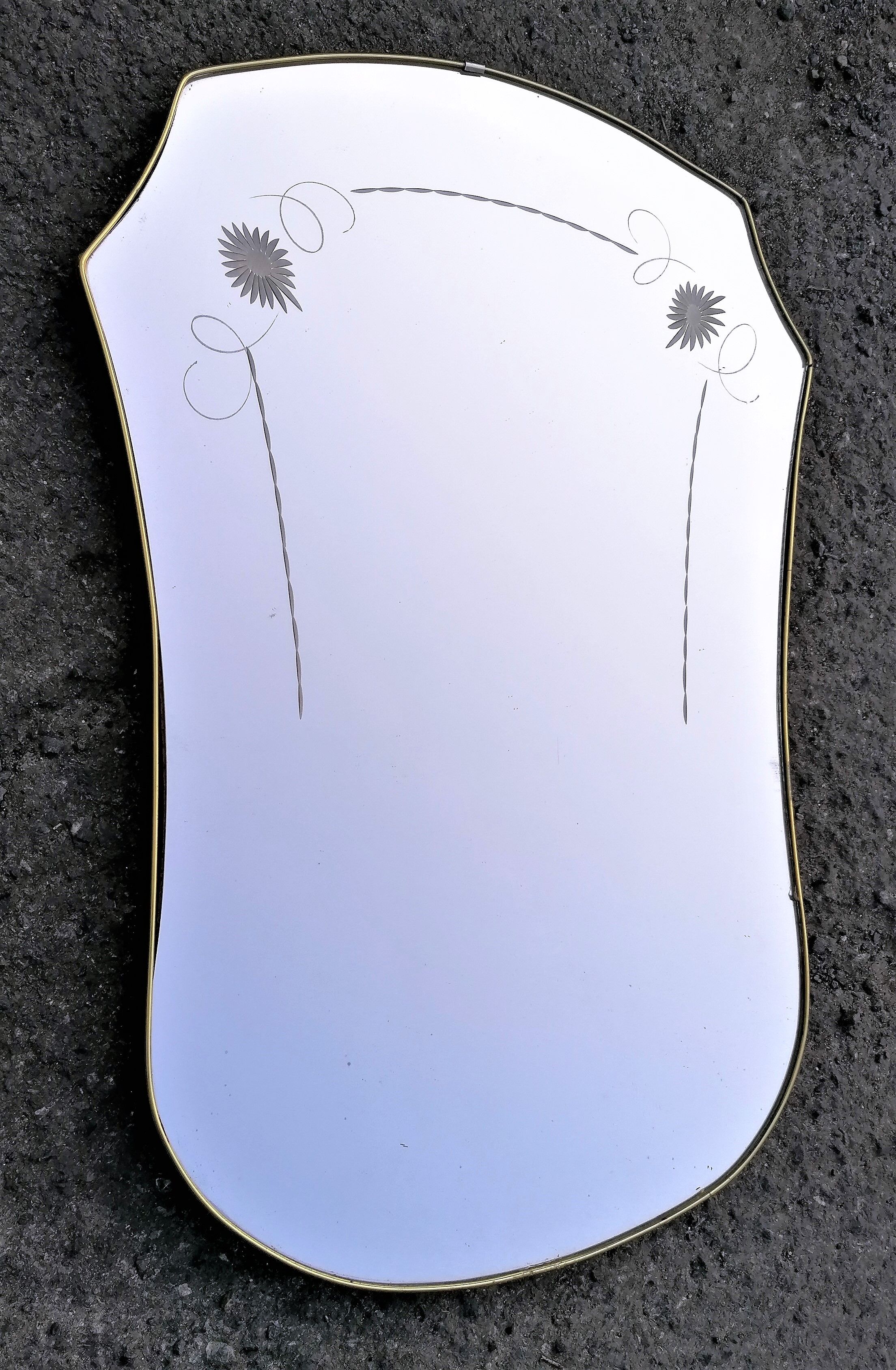 Vintage free-form asymmetrical mirror