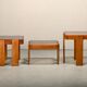 Gianfranco Frattini Nesting Tables in stained wood for Cassina and Meblo, 1