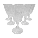 Set of 6 crystal wine glasses