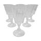 Set of 6 crystal wine glasses