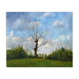 Painting Jean Paul Barre (born in 1954) HST "The end of winter" Landscape of Brière