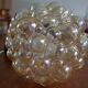 Hanging Helena Tynell amber glass bubbles 60s