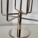 Candle holder with 9 branches in chrome-plated metal